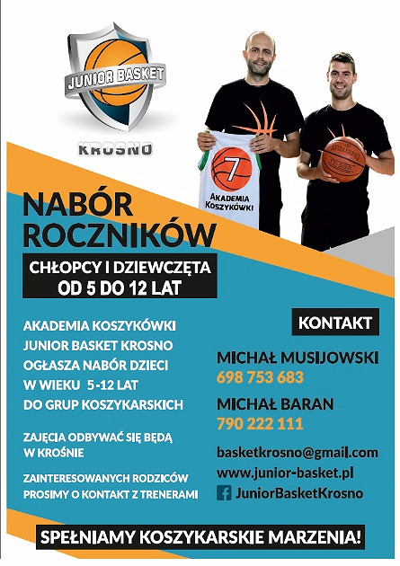 Junior Basket Krosno zaprasza - zdjęcie w treści 