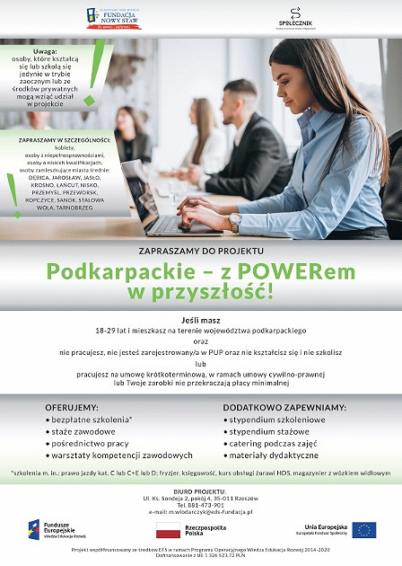 Zapraszamy do udziału w projekcie Podkarpackie – z Powerem w przyszłość! - zdjęcie w treści 