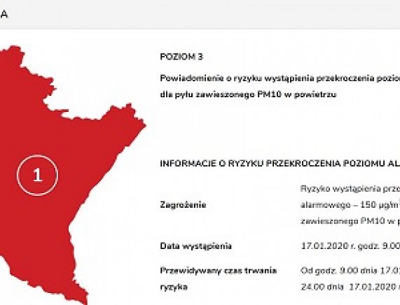 Grafika - alert smogowy