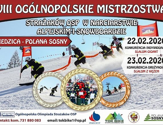 Strażackie mistrzostwa kraju w narciarstwie i snowboardzie - plakat