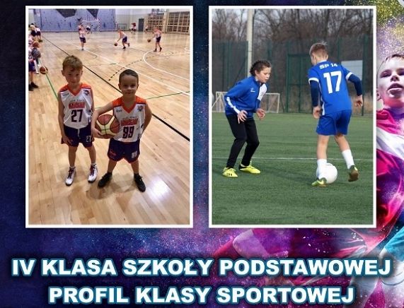 Plakat naboru do klas sportowych w SP nr 14