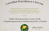 Grafika - certyfikat dla PSONI Koło Krośnie