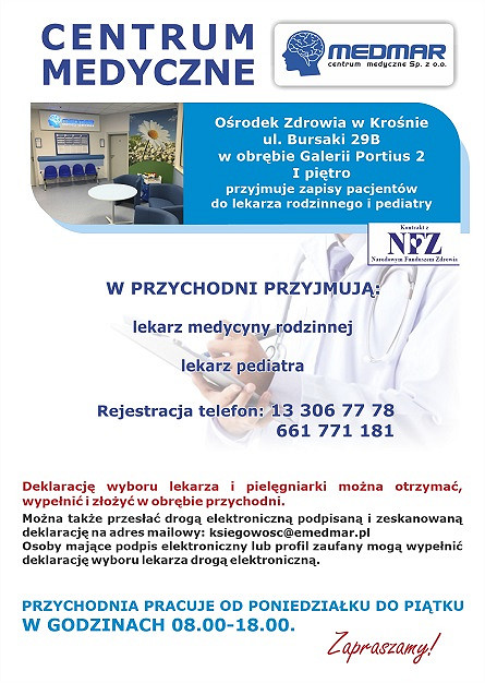 Lekarz medycyny rodzinnej i pediatra - otwarto nową przychodnię POZ - zdjęcie w treści
