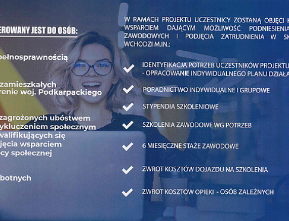 Plakat projektu „Dostępna praca”