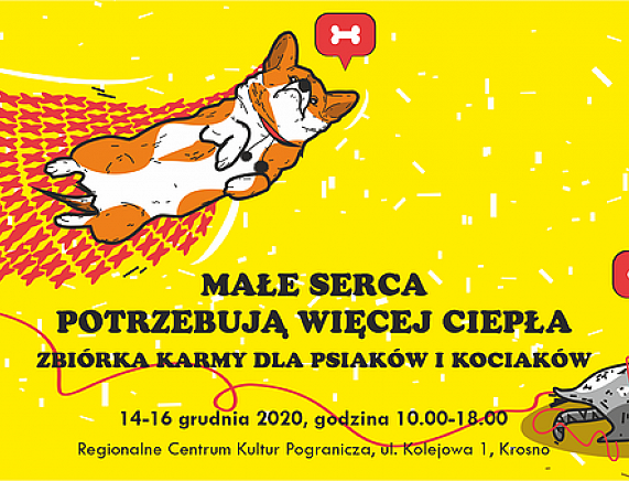 Grafika - zbiórka karmy dla psów i kotów