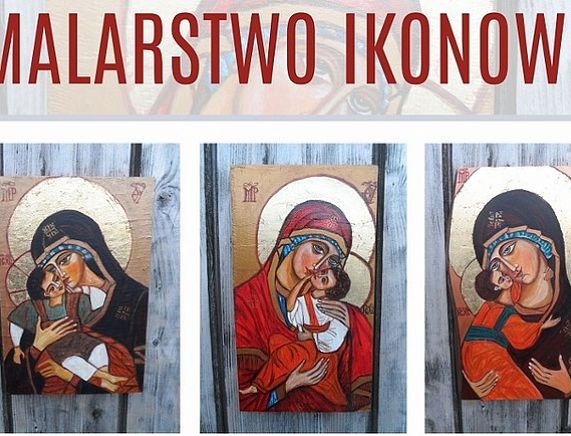 Plakat wystawy malarstwa ikonowego Barbary i Zbigniewa Marchewków