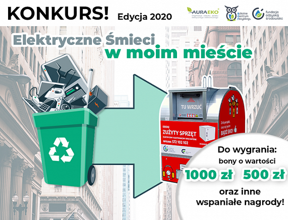 Grafika - konkursu „Elektryczne śmieci w moim mieście”