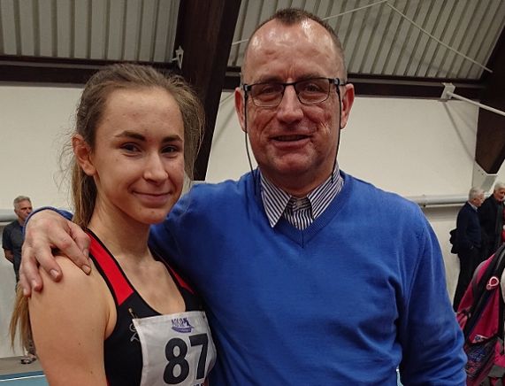 Monika Moskal z trenerem Tomaszem Sochą