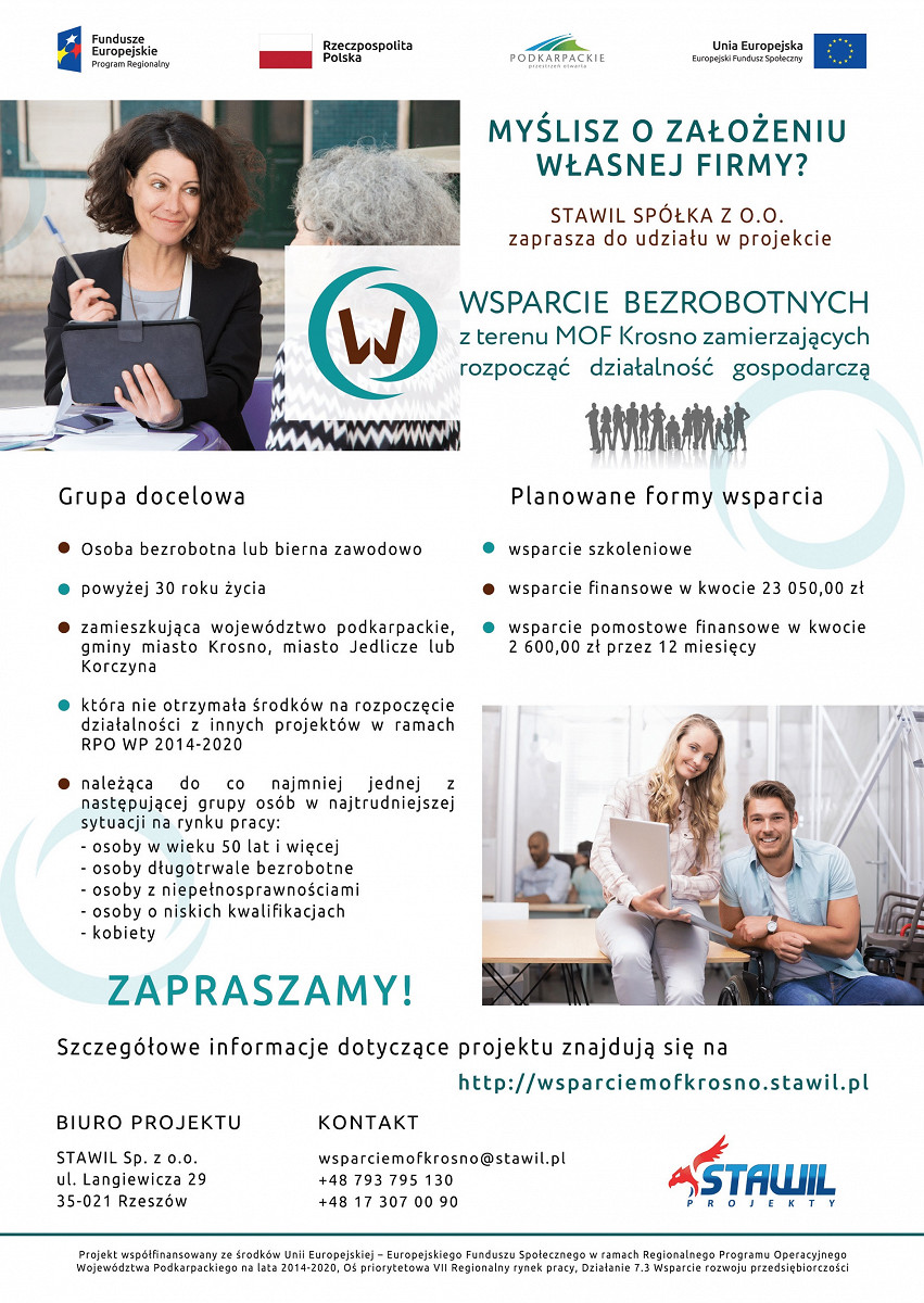 Wsparcie dla bezrobotnych z obszaru MOF Krosno - zdjęcie w treści 