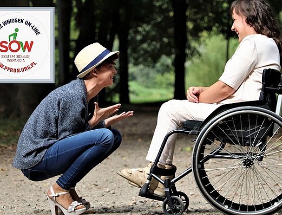 Osoba niepełnosprawna na wózku inwalidzkim