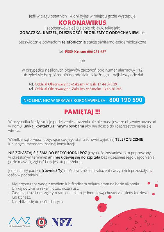Informacje na temat nowego koronawirusa SARS-CoV-2. - zdjęcie w treści 