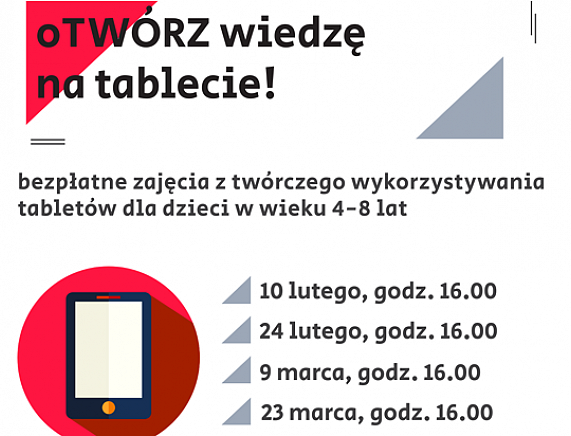 Plakat - oTWÓRZ wiedzę na tablecie!