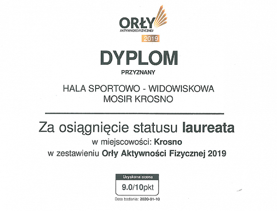 Dyplom Orłów Aktywności Fizycznej w 2019 roku