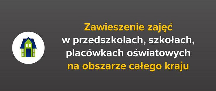 Zawieszenie zajęć dydaktyczno-wychowawczych w przedszkolach, szkołach i placówkach oświatowych - zdjęcie w treści 