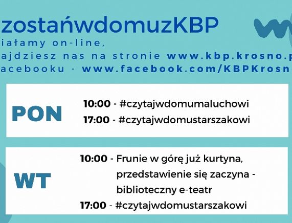 Grafika - #zostańwdomuzKBP – Krośnieńska Biblioteka Publiczna on-line!