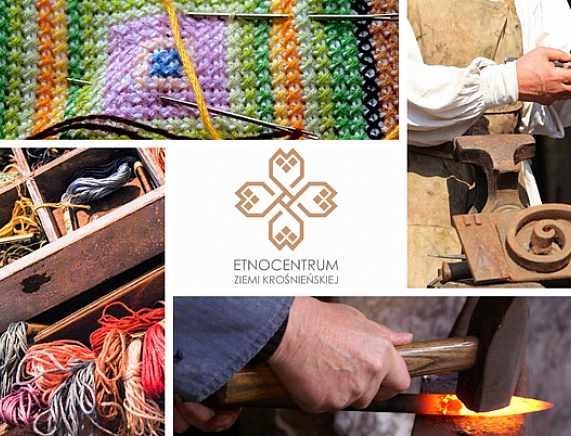 Kolaż zdjęć - tkanina, haft, kowalstwo