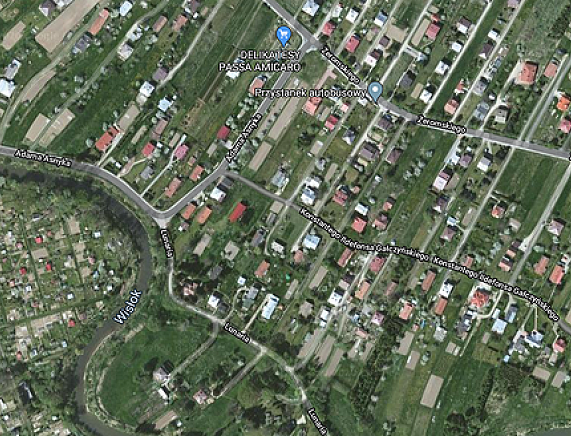 Fragment ul. Asnyka - widok z satelity - Google Maps