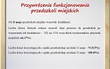 przywrócenie funkcjonowania przedszkoli miejskich