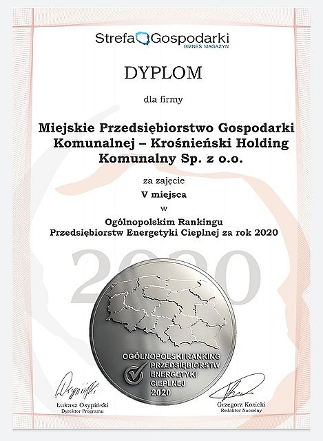 KROŚNIEŃSKA ELEKTROCIEPŁOWNIA WŚRÓD NAJLEPSZYCH W KRAJU - zdjęcie w treści 