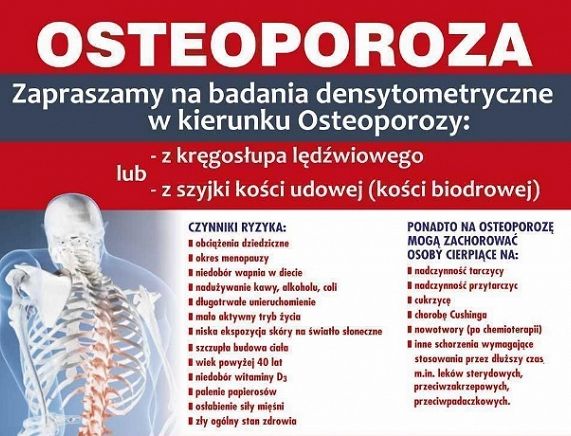Plakat - badania w kierunku osteoporozy