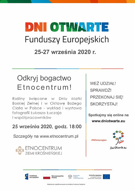 Dni Otwarte Funduszy Europejskich, czyli zapowiada się ciekawy wrzesień w Etnocentrum Ziemi Krośnieńskiej - zdjęcie w treści nr 2