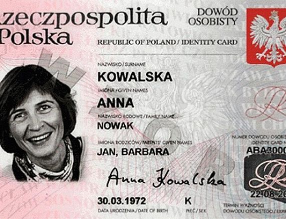 Wzór dowodu osobistego