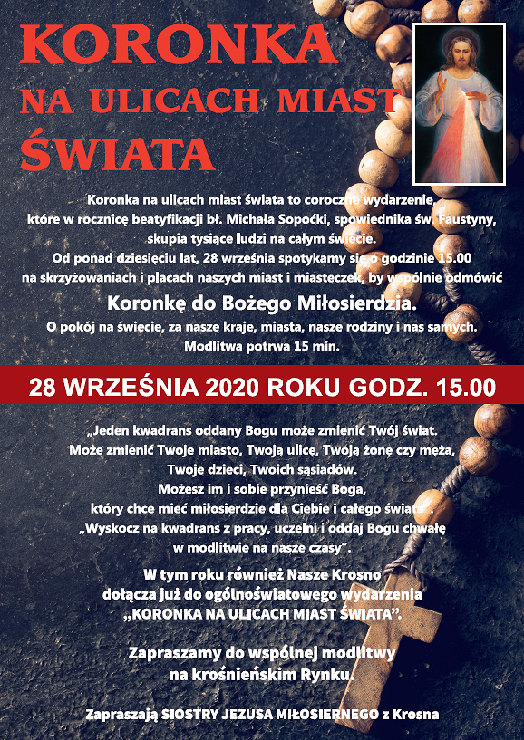 Koronka do Bożego Miłosierdzia na krośnieńskim rynku - zdjęcie w treści
