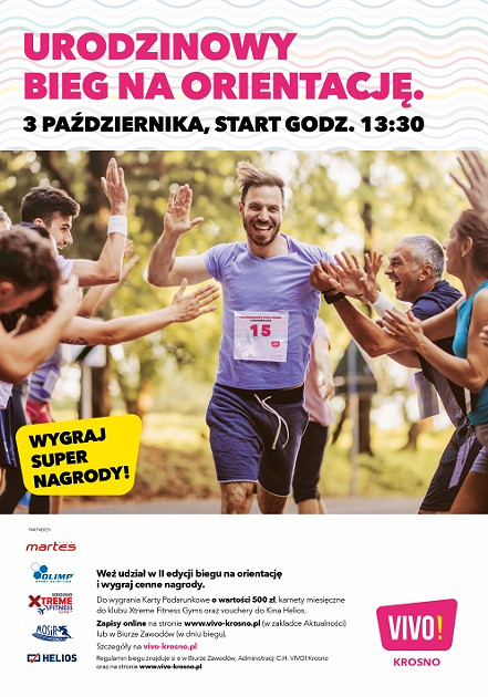 VIVO! Krosno zaprasza na urodzinowy Bieg na Orientację - zdjęcie w treści