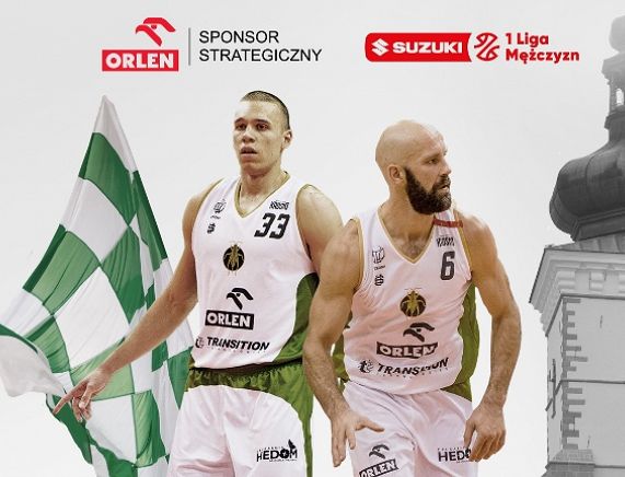 Plakat meczu inauguracyjnego Suzuki 1 Liga Mężczyzn Miasto Szkła Krosno - Grupa Sierleccy-Czarni Słupsk