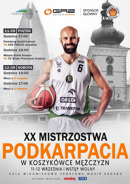 Zapraszamy na XX Mistrzostwa Podkarpacia w koszykówce mężczyzn - zdjęcie w treści 
