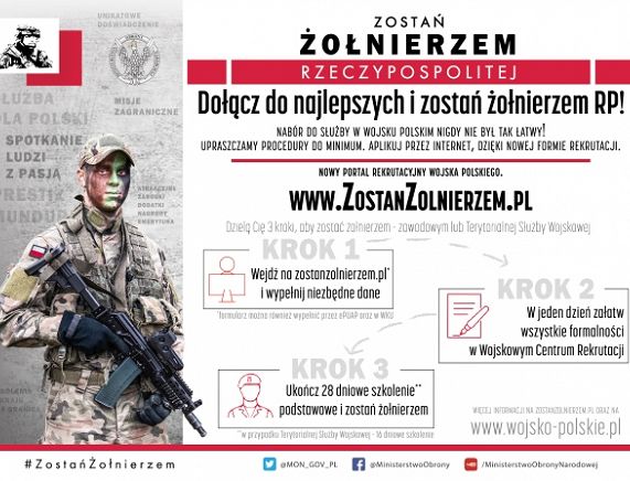 Plakat - zostań żołnierzem
