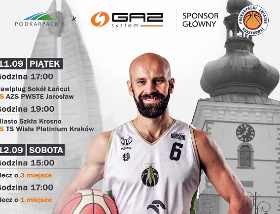 Plakat -  XX Mistrzostw Podkarpacia w koszykówce mężczyzn