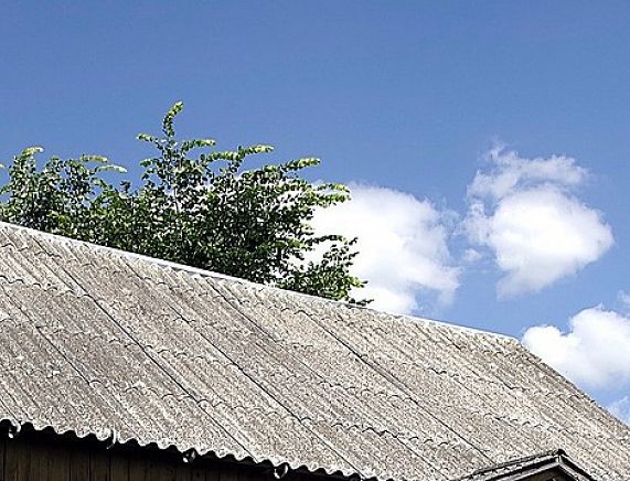 Dach domu pokrytego azbestem - źródło fot. pixabay