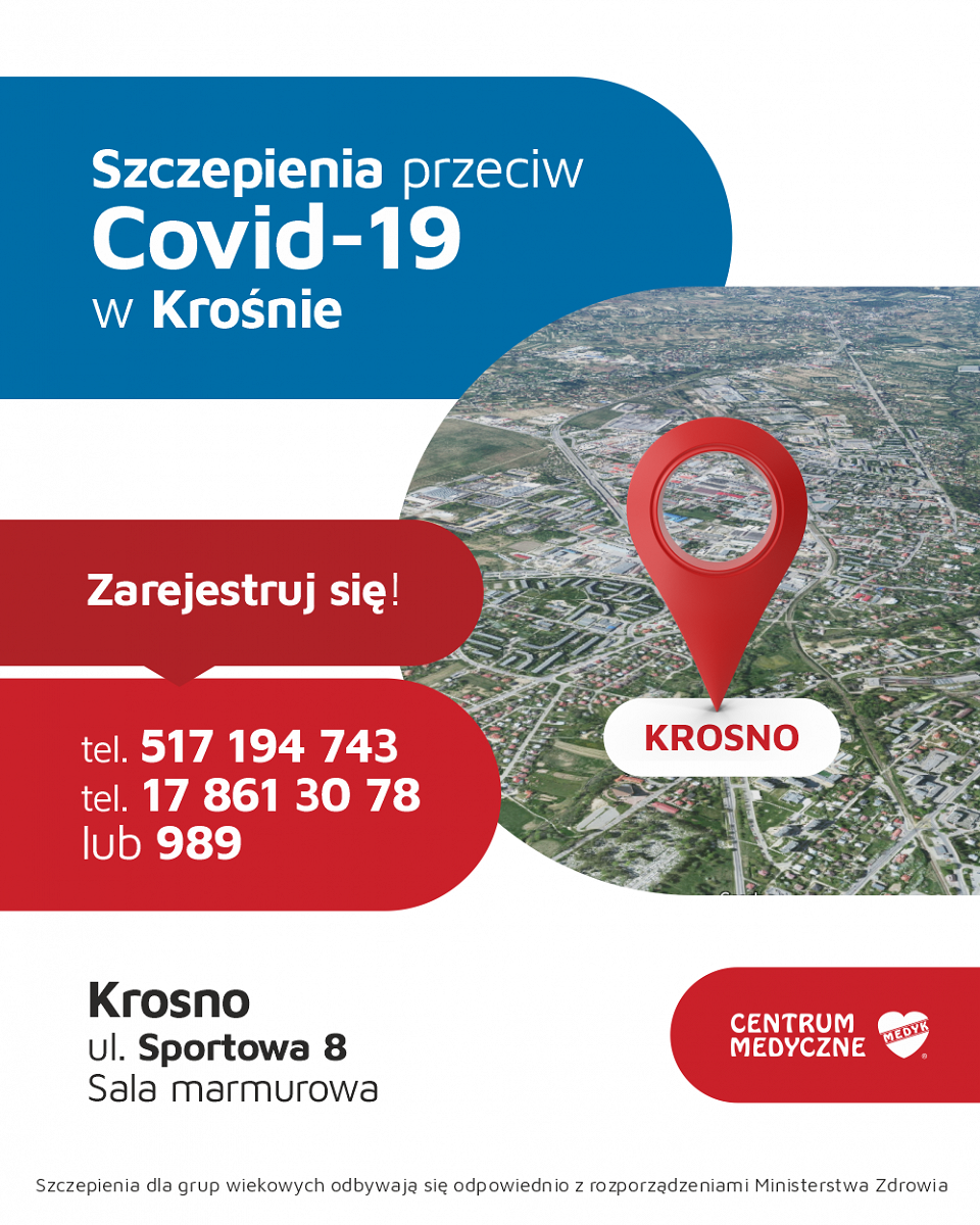 Szczepienia przeciw COVID-19 w Krośnie - zdjęcie w treści