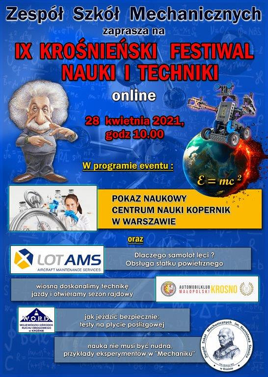 IX Krośnieński Festiwal Nauki i Techniki – zapraszamy! - zdjęcie w treści