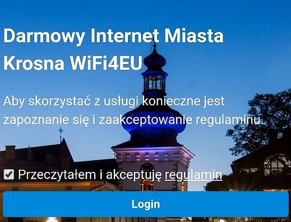 Ekran logowania do darmowego WIFI4EU