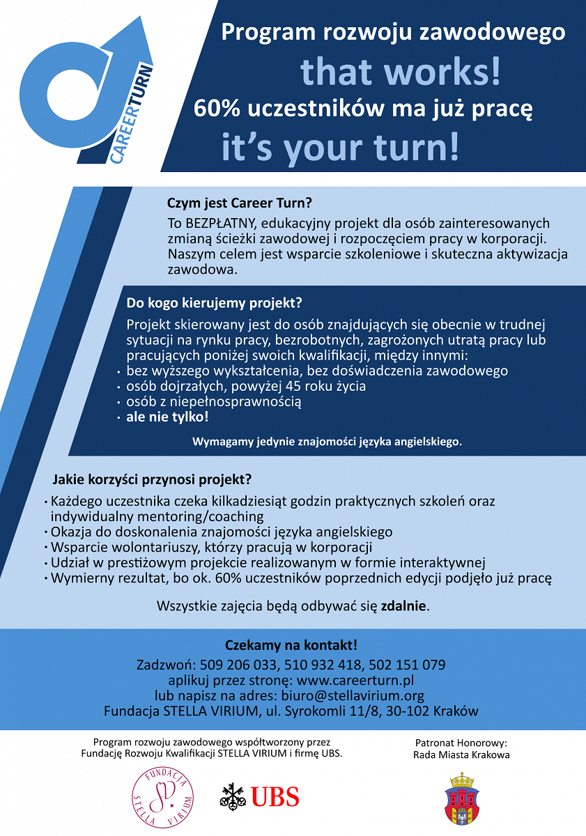 Career Turn - bezpłatnego wsparcia dla osób szukających pracy - zdjęcie w treści nr 1