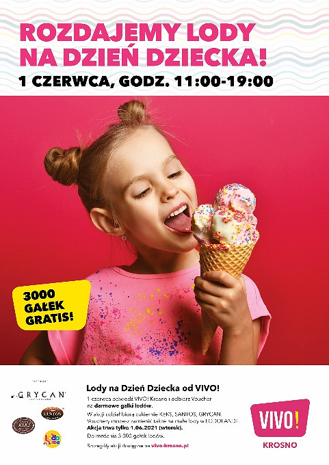 VIVO! Krosno rozdaje lody na Dzień Dziecka - zdjęcie w treści