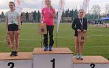 Julita Krzyżanowska na drugim stopniu podium i Paulina Wszołek na trzecim stopniu podium