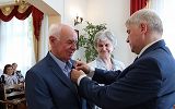 Uroczystość jubileuszu Złotych Godów w krośnieńskim Urzędzie Stanu Cywilnego