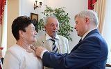Uroczystość jubileuszu Złotych Godów w krośnieńskim Urzędzie Stanu Cywilnego