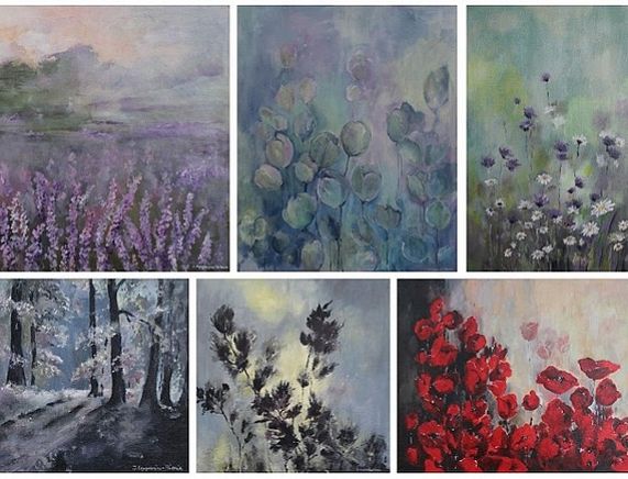 Afisz - Wystawa malarstwa Jadwigi Agopsowicz-Bieni w Saloniku Artystycznym KBP