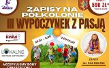 Plakat półkolonii w dzielnicy Polanka