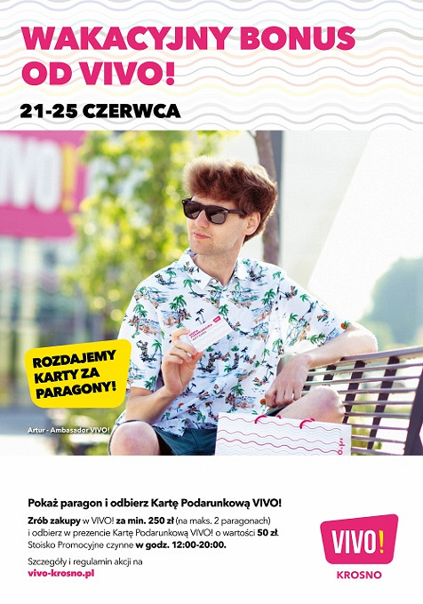 Wakacyjny Bonus od VIVO! Krosno – do zdobycia Karty Podarunkowe - zdjęcie w treści