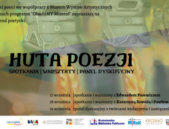 Zaproszenie na warsztaty Huta poezji