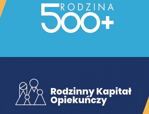 Grafika - ZUS, Rodzina 500+, RKO