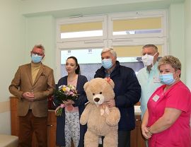 Prezydent z wizytą u Pierwszej Krośnianki urodzonej w 2022 r