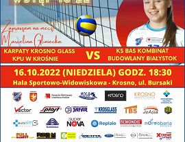 Plakat meczu siatkarskiewgo - karpatki