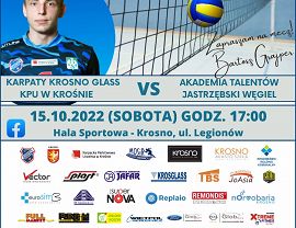 Plakat meczu siatkarskiewgo - seniorzy