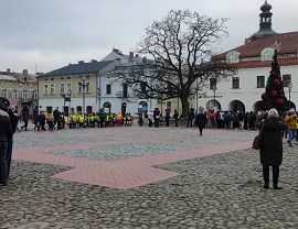 Happening antysmogowy na krośnieńskim runku